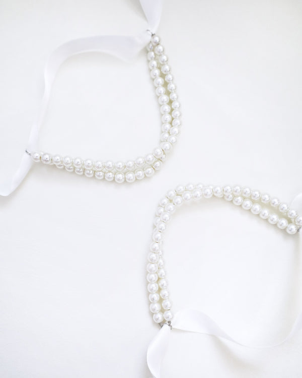 Double Pearls Ankle Straps