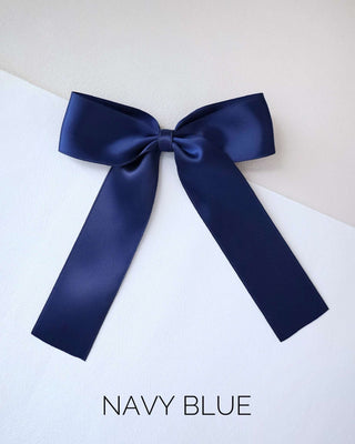 Long Tail Satin Hair Bows for GirlsHair Clips