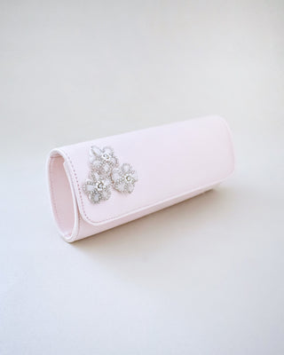 Satin Evening Clutch with Chassia FlowersClutch