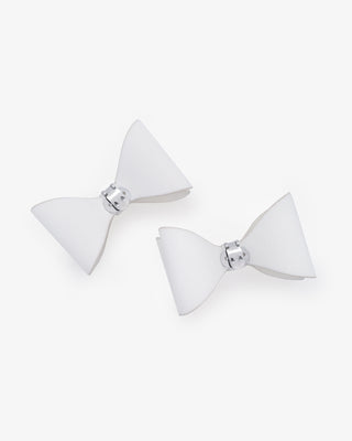 Satin Tuxie Bow Barrette and Shoe Clips