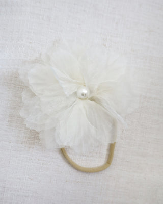 Large Ophelia Flower Baby Headband with Pearl