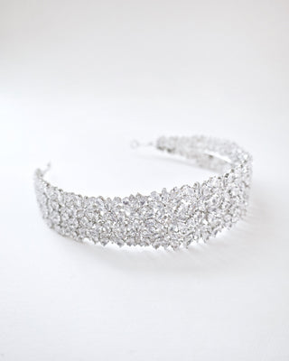 pear shape and marquise rhinestones wedding headband
