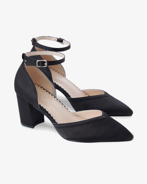 Satin Block Heels