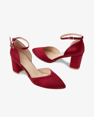Satin Block Heels