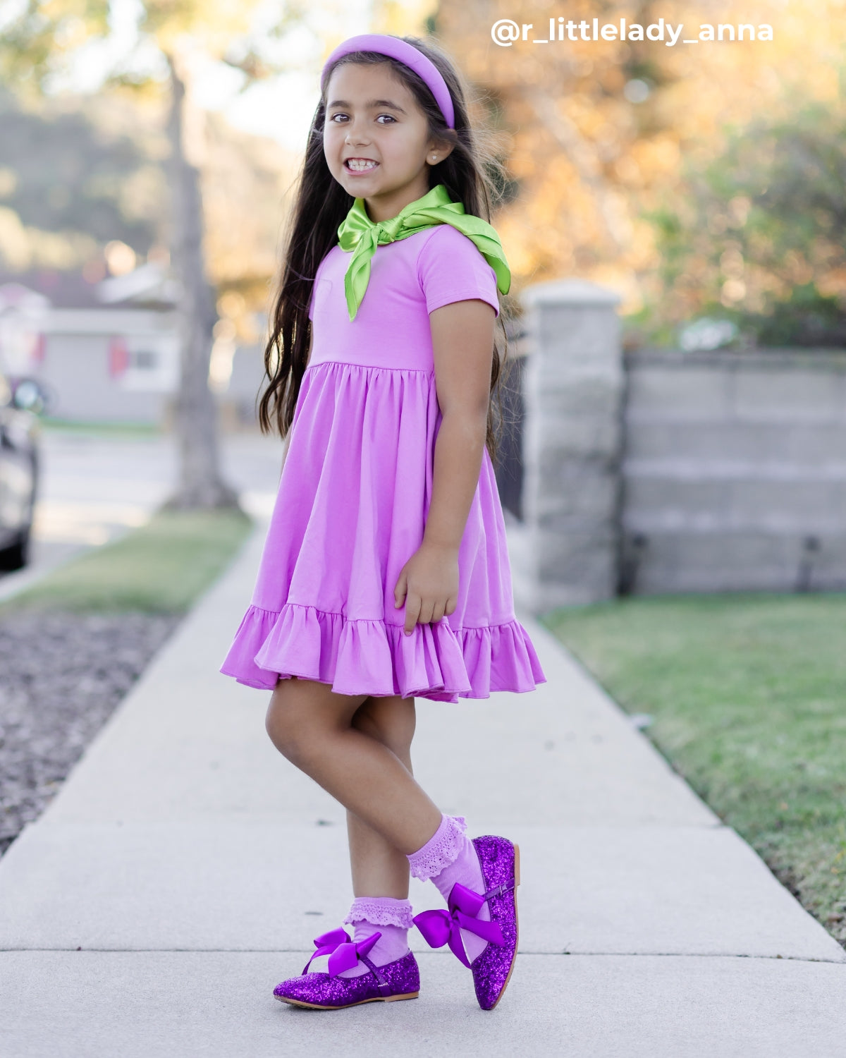 Kailee P. Kids Purple Shoes Ballet Flats and Birthday Shoes