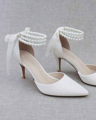 Trinity Pearl Wrap Bridal Shoes