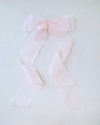 Oversized Organza Long Tail Bow