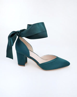 Ankle Wrap Tie Evening Block Heels