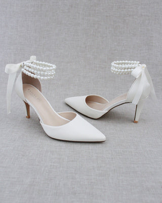 Trinity Pearl Wrap Bridal Shoes