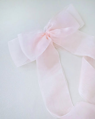 Oversized Organza Long Tail Bow
