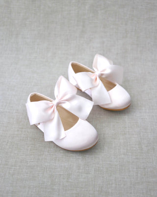 Satin Mary Jane with Satin Bow - Baby Shoes Holiday Gift Set (1 PAIR)Kids Shoes