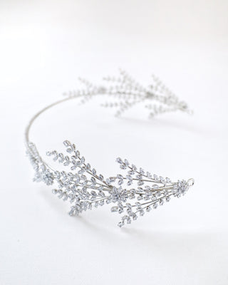 leaf embellished wedding hairpiece