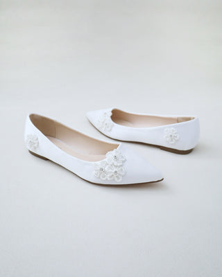 Wedding Flats with All Pearls Chassia Flowers