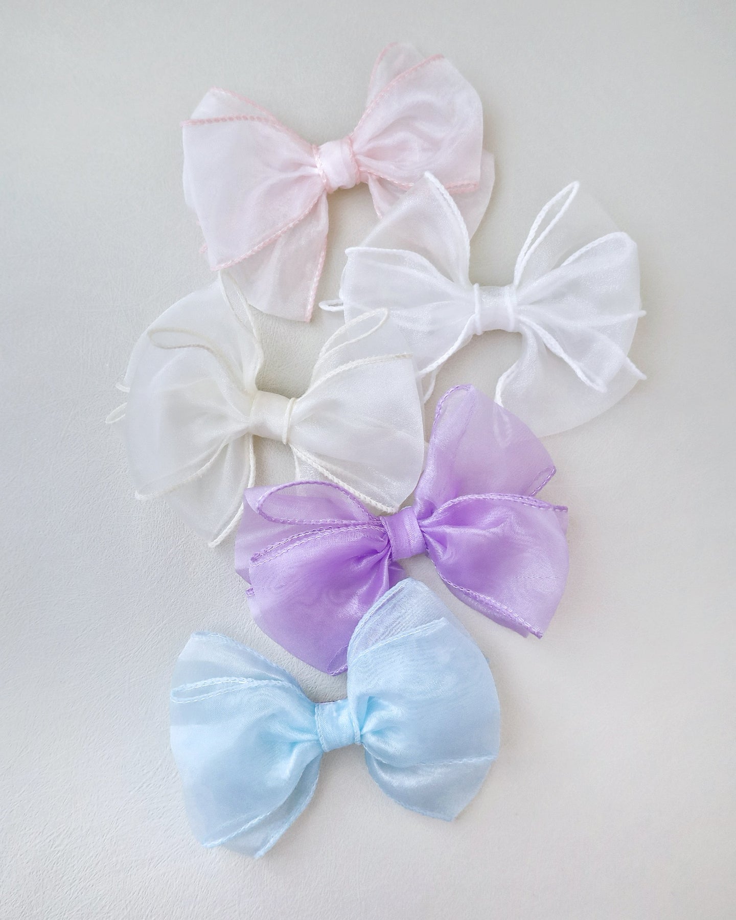 Silk Bow Shoe Clips