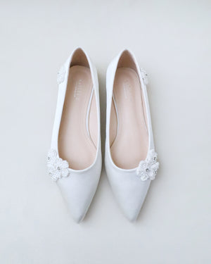 Wedding Flats with All Pearls Chassia Flowers