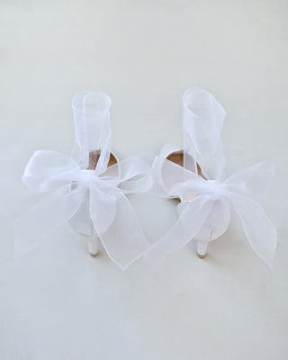 Satin Pointy Toe Kitten Low Heel with Wrapped Ankle TieWomen Shoes