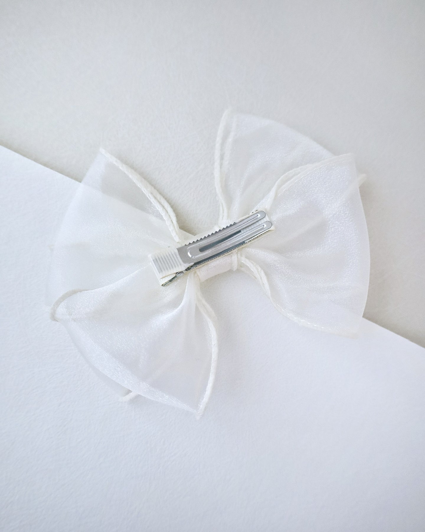 Silk Satin Bow , Hair Bow Women, White Bridal White Big Bow, 8 White Bow, Hair  Bow for Women, Hair Barrette Women, Hair Accessories 