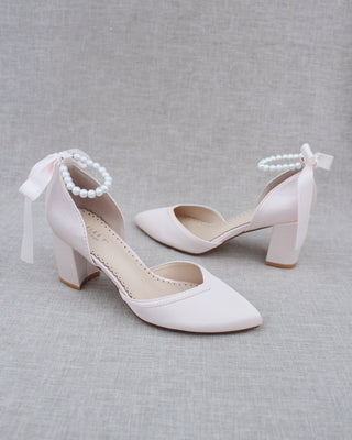 dusty pink pearl shoes