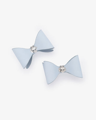 Satin Tuxie Bow Barrette and Shoe Clips