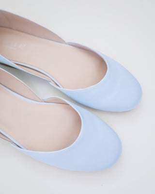 Satin Round Toe Bridal Flat with Ballerina Lace Up