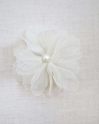 Large Ophelia Flower Hair Barrette with Pearl