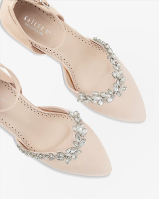 Marquise Rhinestone Block Heel Evening Shoes