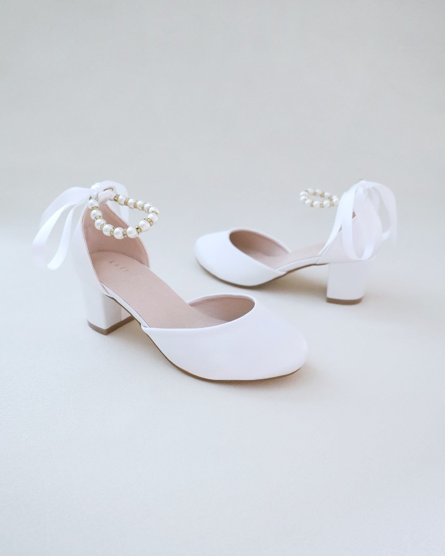 Satin block on sale heel shoes