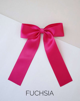 Long Tail Satin Hair Bows for GirlsHair Clips