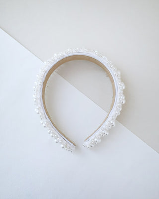 wedding pearl beaded headband