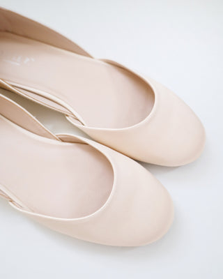 Satin Round Toe Evening Flat with Ballerina Lace UpWomen Shoes