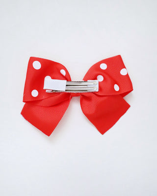 Black Rock Glitter Mary Jane with Red Polka Dot Grosgrain Bow