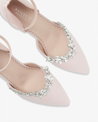 Marquise Rhinestone Block Heel Evening Shoes