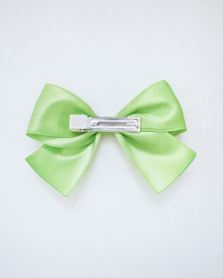 Gold Rock Glitter Mary Jane with Apple Green Satin Bow