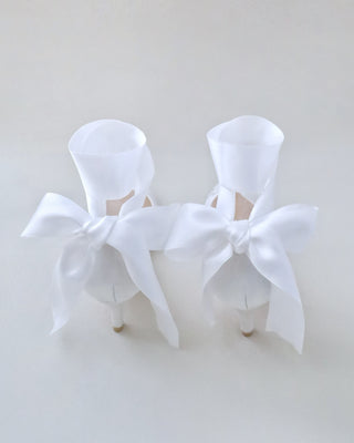 Crochet Lace Pointy Toe Wedding Low Heels with Wrapped Ankle Tie