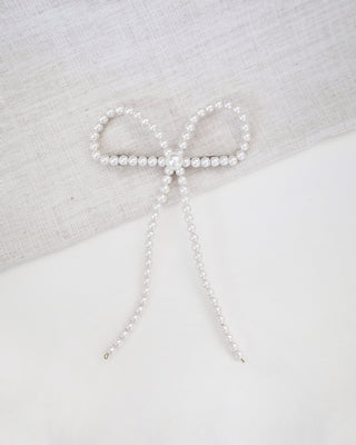 Alfie Pearls Bow Barrette