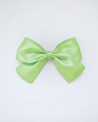 Gold Rock Glitter Mary Jane with Apple Green Satin Bow