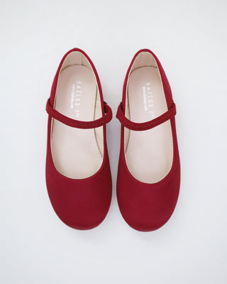 Satin Mary Jane Flats