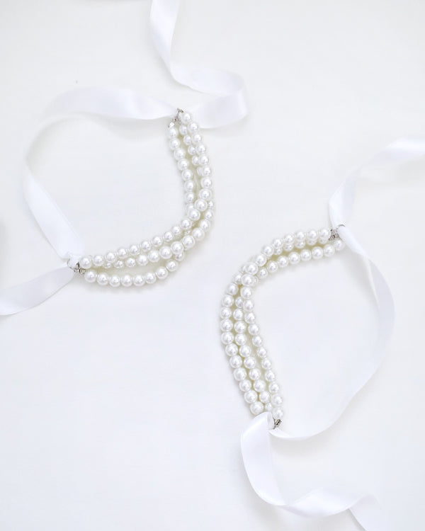 Trinity Pearls Ankle Straps