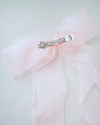 Oversized Organza Long Tail Bow