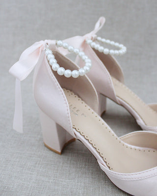 dusty pink pearl shoes