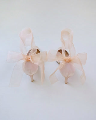 Satin Pointy Toe Kitten Low Heel with Wrapped Ankle TieWomen Shoes