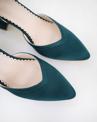 All Pearl Ankle Strap Evening Block Heel