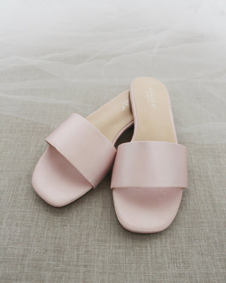 Pink Satin Women Sandals