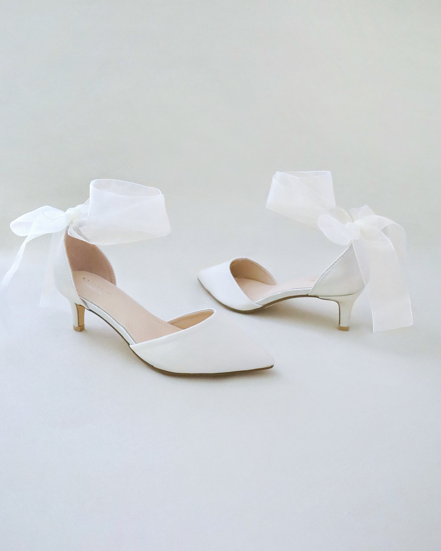 Open toe kitten heel wedding shoes Clearance