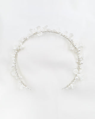 wedding hair accessories, bridal headband, with porcelain flowers