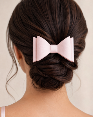 Satin Tuxie Bow Barrette