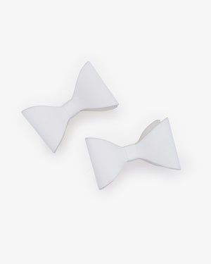 Satin Tuxie Bow Shoe Clips