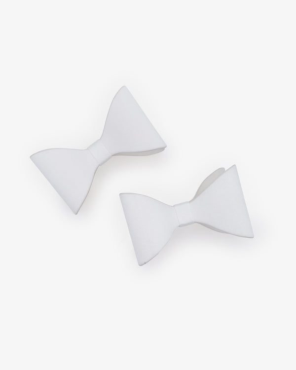 Satin Tuxie Bow Shoe Clips