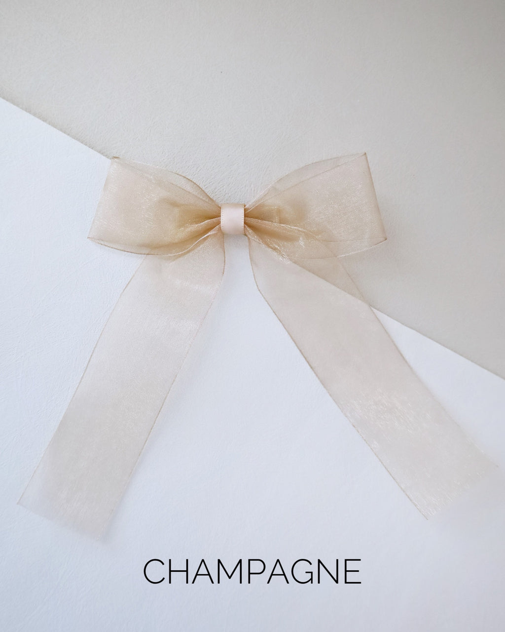 Sheer Organza Long Tail Hair Bows, Flower Girls Bow, Hair Clip display picture 2
