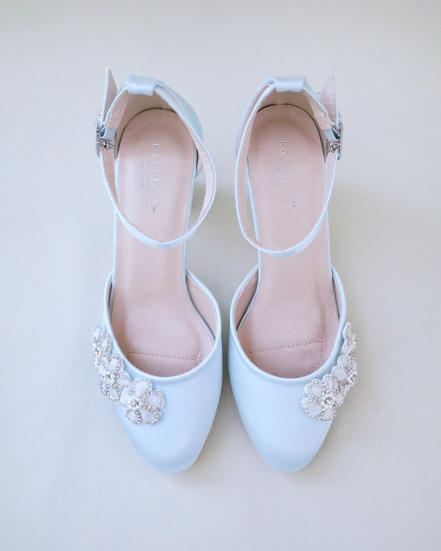 Purple Wedding Shoes with Chunky Heel Crystal Back Design – Custom Wedding  Shoes by A Bidda Bling